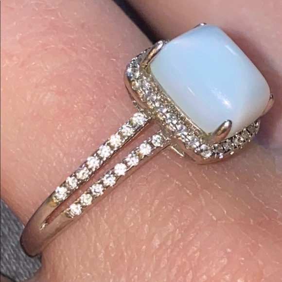 Opal and “Diamond” Ring - Picture 4 of 7